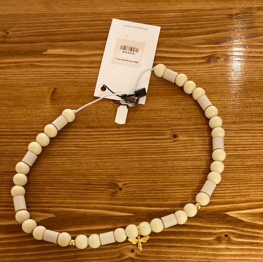 Halsband Silikon EM Keramik, weiß, 45 cm