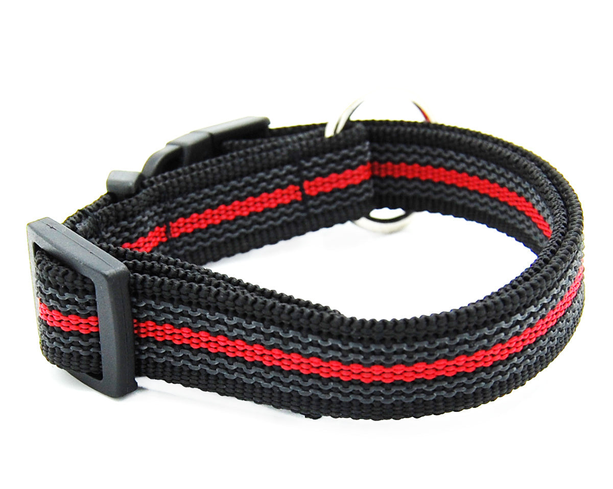 Twinkys Dogstyle Gummiertes Hunde Halsband stufenlos verstellbar, Größe M-L