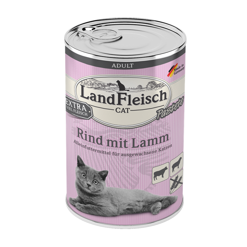 Katzenfutter - Dosenfutter Rind / Lamm (400 Gramm)