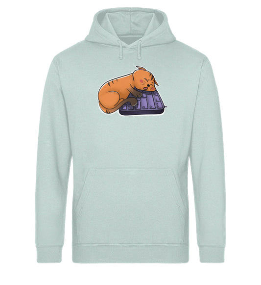 Katze Powernap - Unisex Hoodie Maße Carribian Blau