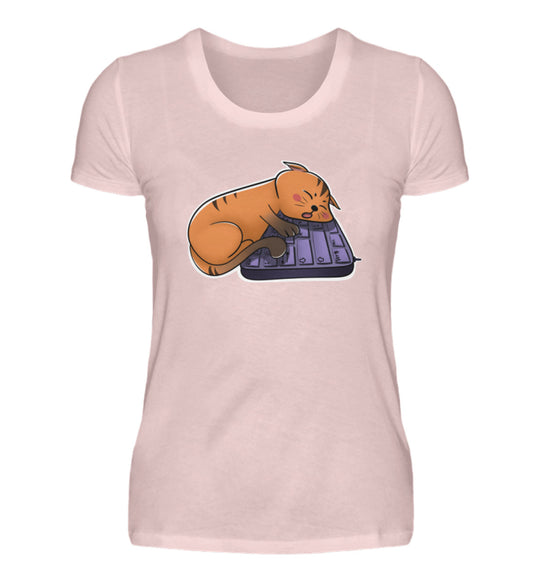 Katze Powernap - Damen T-Shirt Rosa